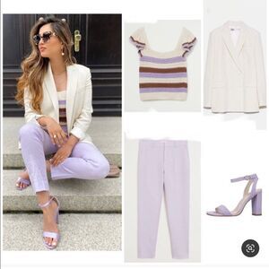 MNG Linen-blend pants